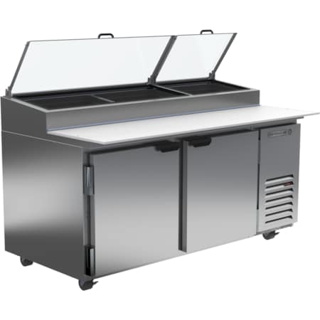Beverage-Air Refrigerated Pizza Prep Table, Two Door, 67", Stainless Steel DP67HC